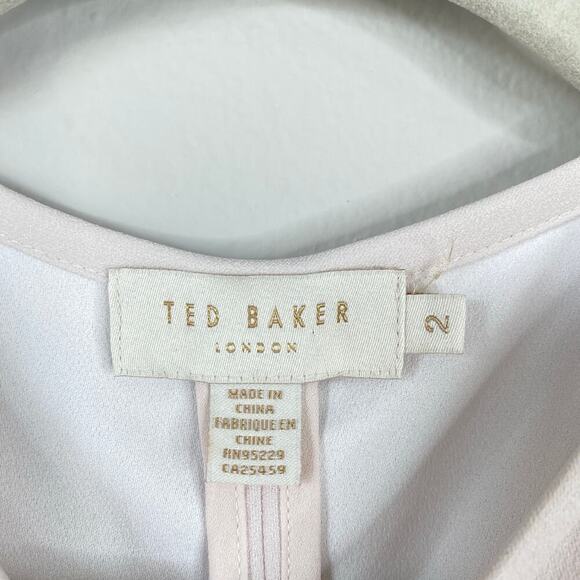 TED BAKER Analena Jumpsuit Floral Ivory Size 2 US Small Elegant Party Classy - Picture 5 of 9